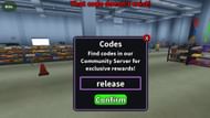 Ensure correct letter casing when typing codes (Image via Roblox)